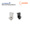 Clenergy Silver End Clamp (30mm)