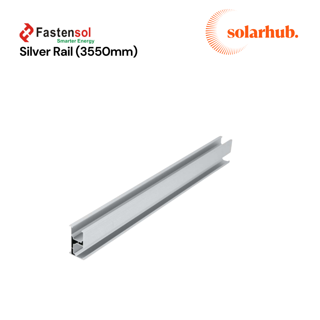 Fastensol 3.55m Mounting Rail in Silver